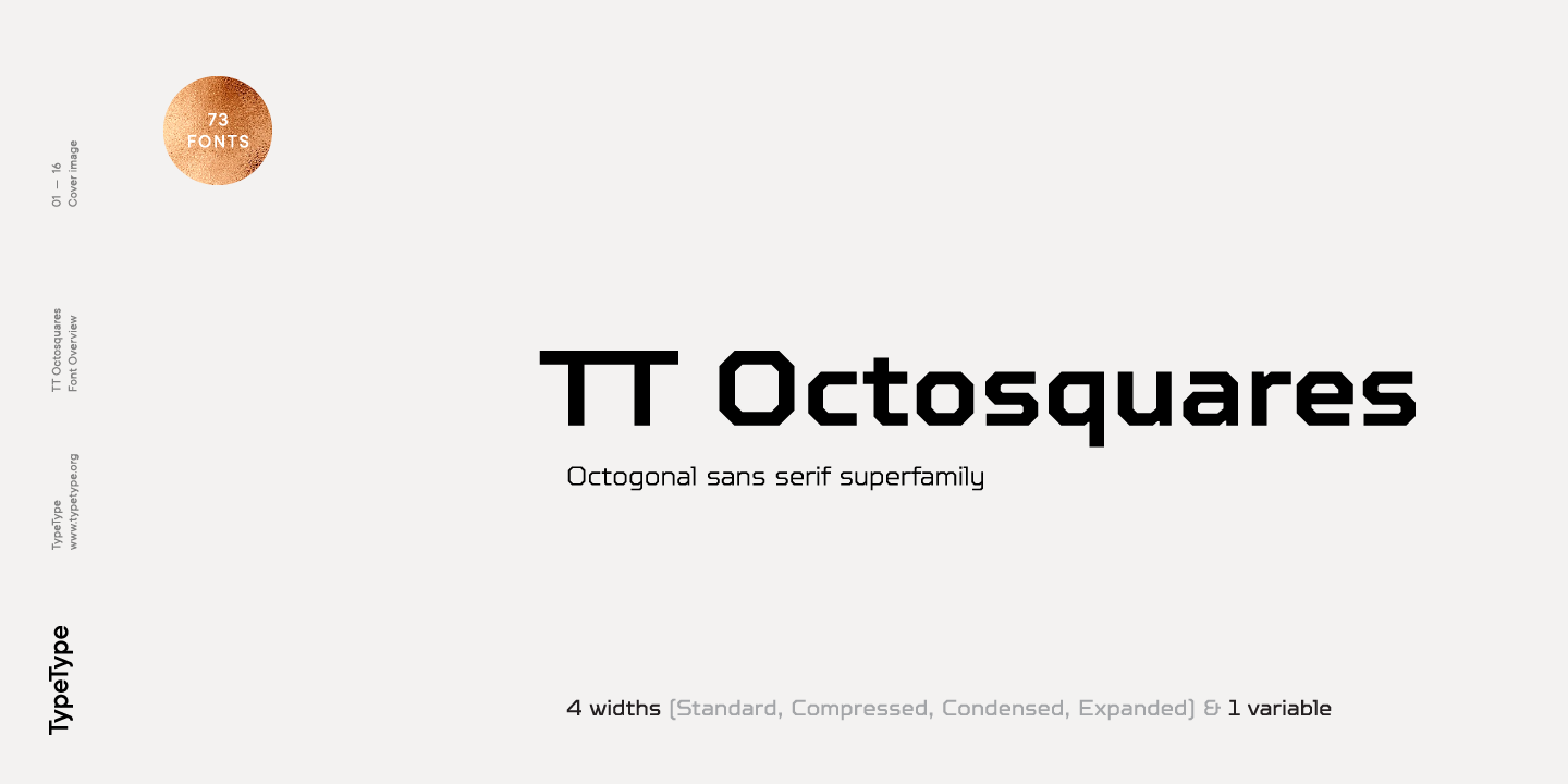 Пример шрифта TT Octosquares Expanded #1